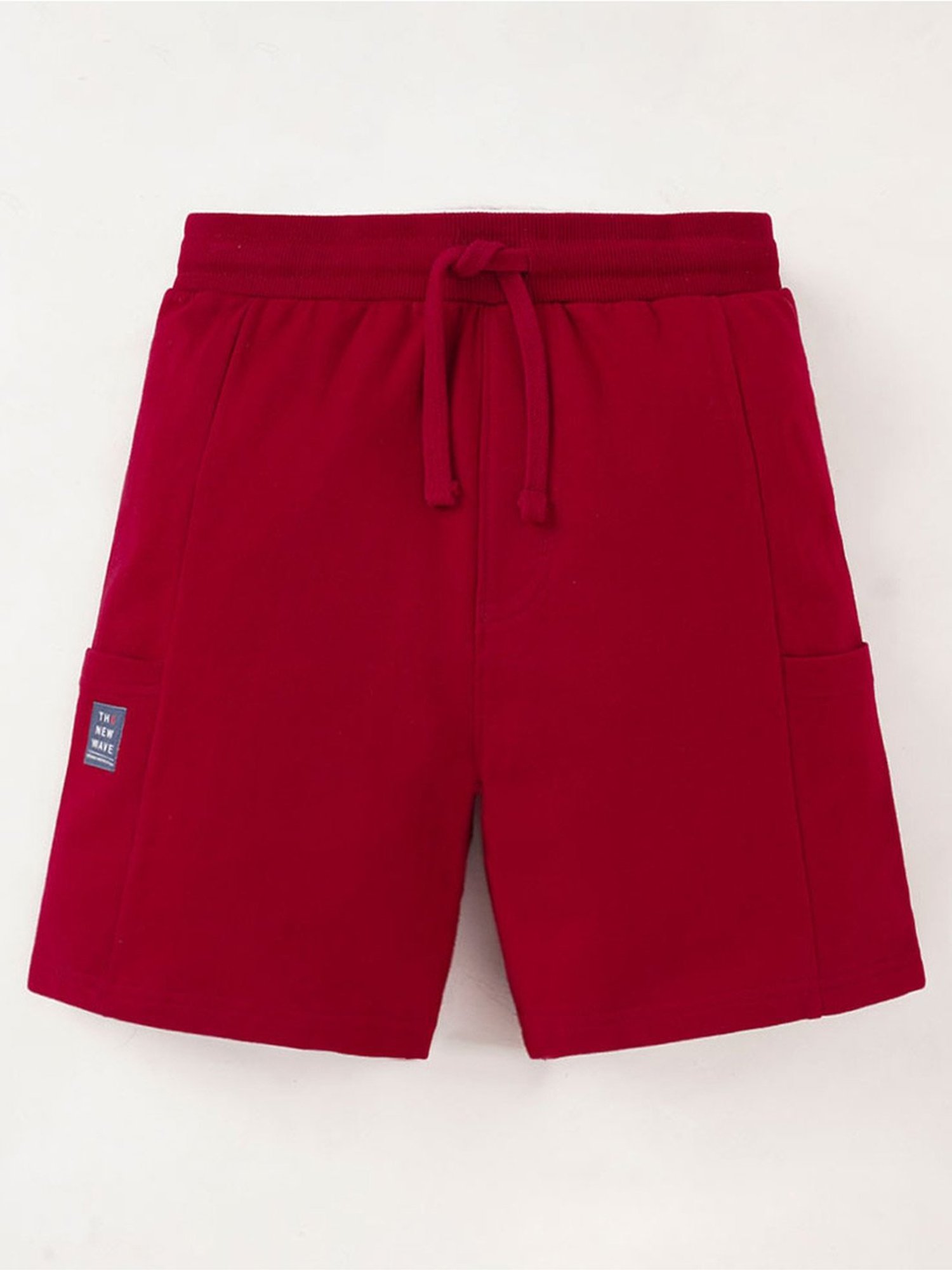 Edheads Kids Red Cotton Regular Fit Shorts
