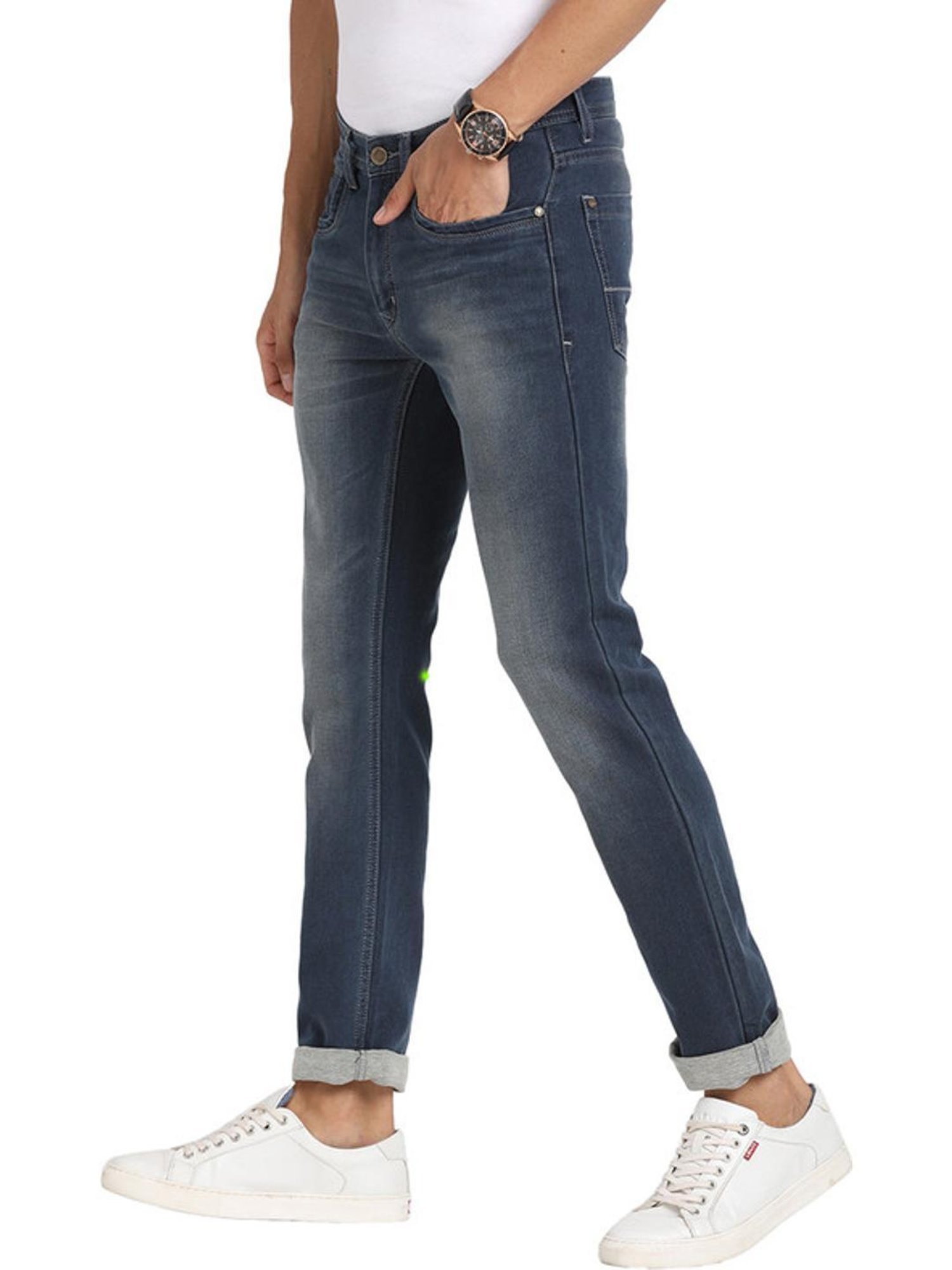 Turtle Blue Narrow Fit Stretchable Jeans