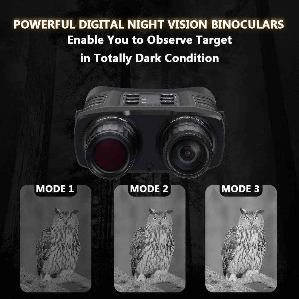500M HD Night Vision Binoculars Cameras 20&times;31 Telescope Hunting Optical 850nm IR HD Night Vision Binocular Night