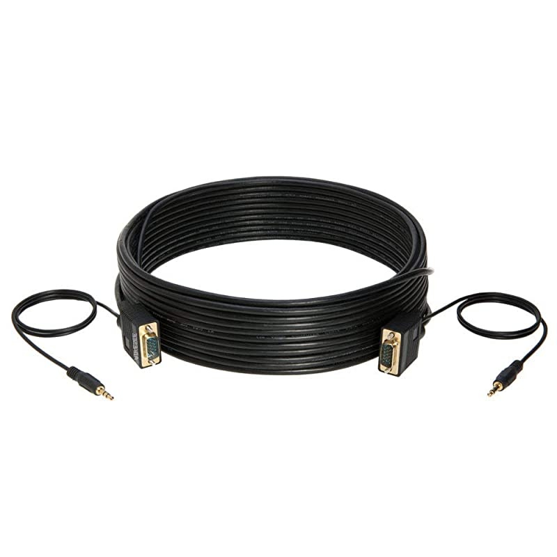 Cable SSuper Video Cord Male 15 PIN with 35 Audio Monitor Wire 50FT