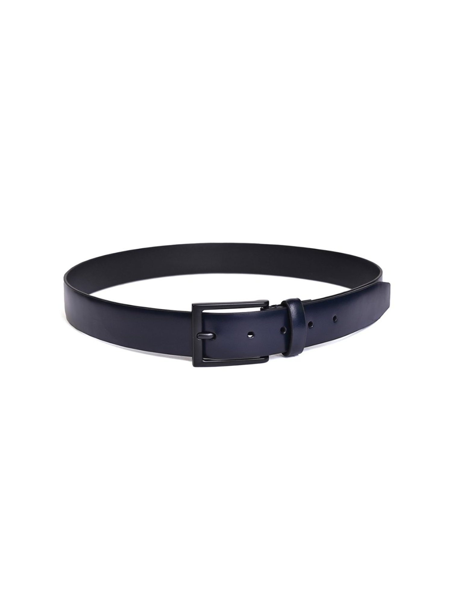 BELWABA Navy Blue Formal Leather Belt for Men
