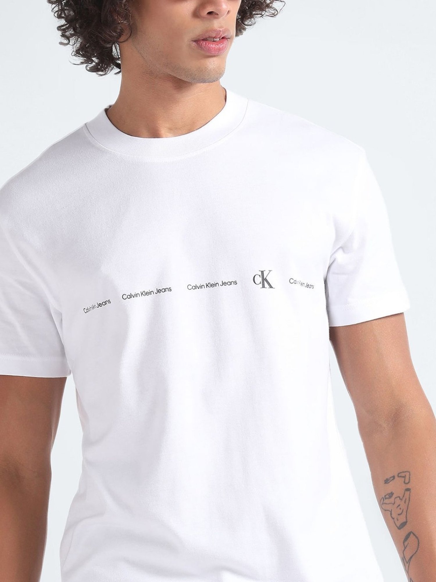 Calvin klein Jeans Bright White Logo Regular Fit T-Shirt