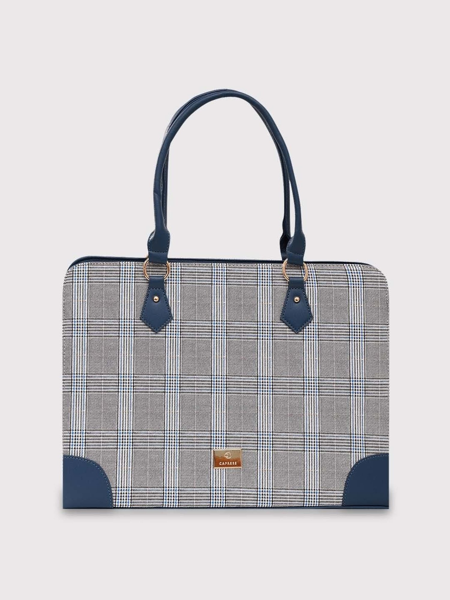 Caprese REMI Navy & Grey Faux Leather Large Messenger Bag