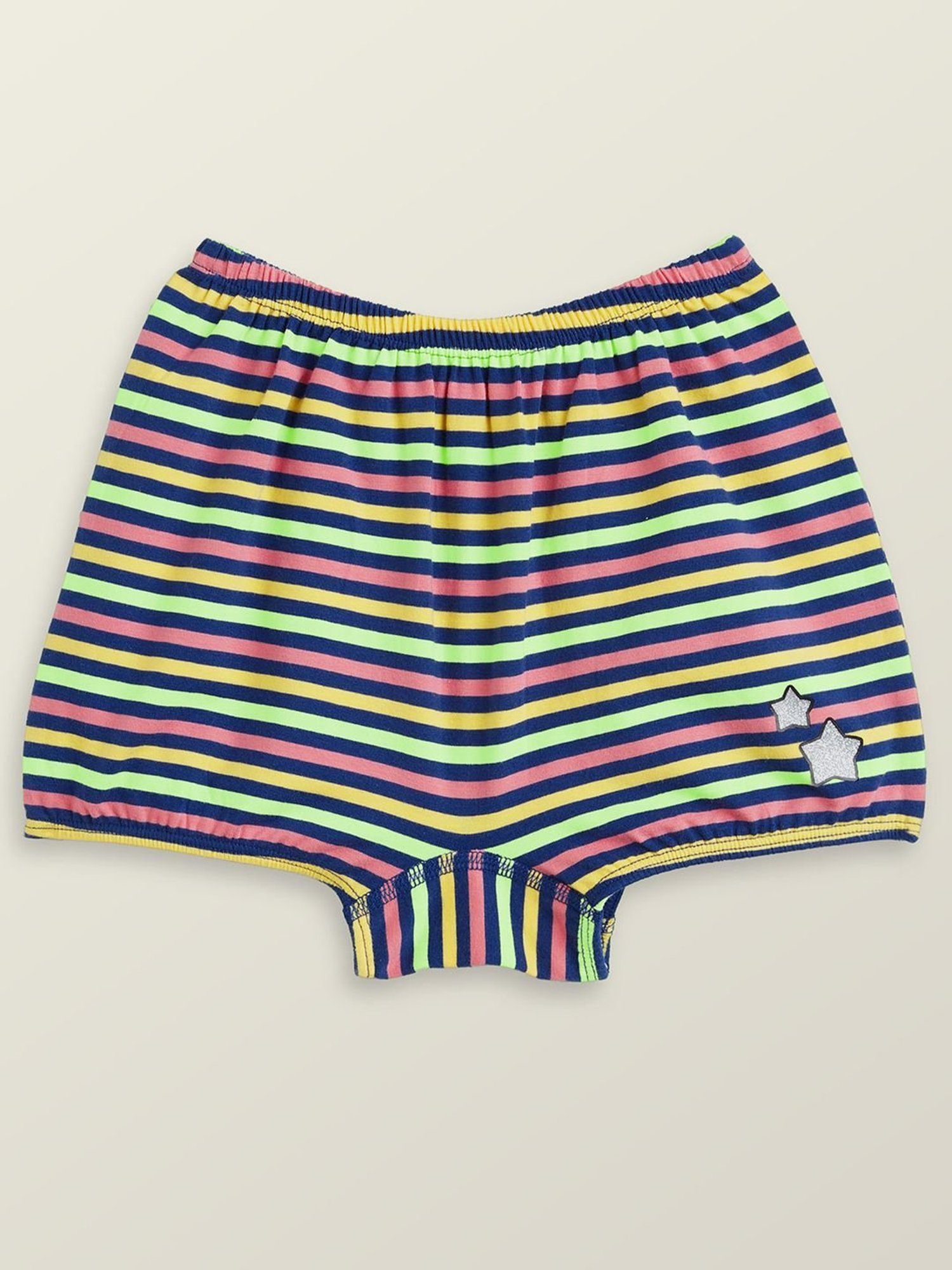 XY Life Kids Multicolor Cotton Striped Bloomers (Pack of 3)