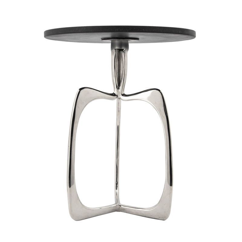 20" Accent Table with Black Marble Nickel - Sagebrook Home