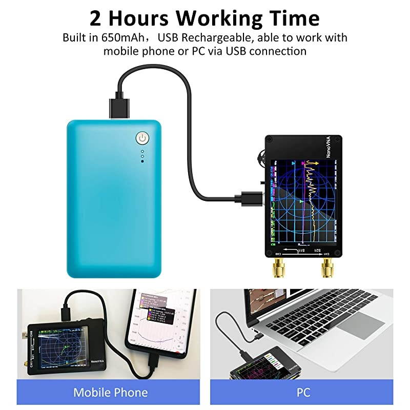 Vector Network Analyzer 10KHz 15GHz V34 HF VHF UHF Antenna Analyzer Measuring S Parameters Voltage Standing Wave Ratio Phase Delay Smith Chart