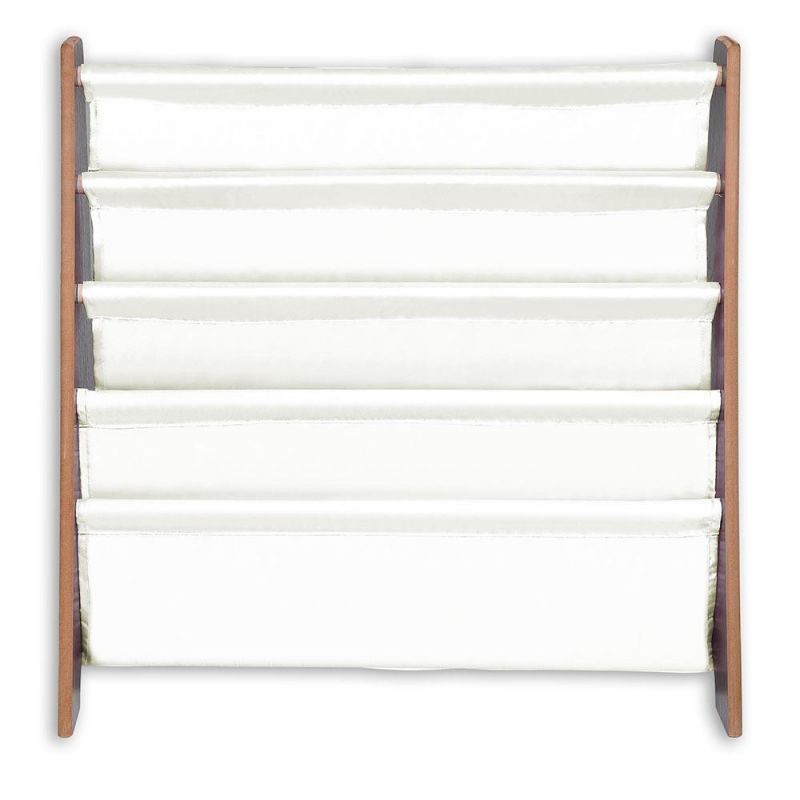 Wood Kids Book Shelf Sling Storage Rack Organizer Bookcase Display Holder White