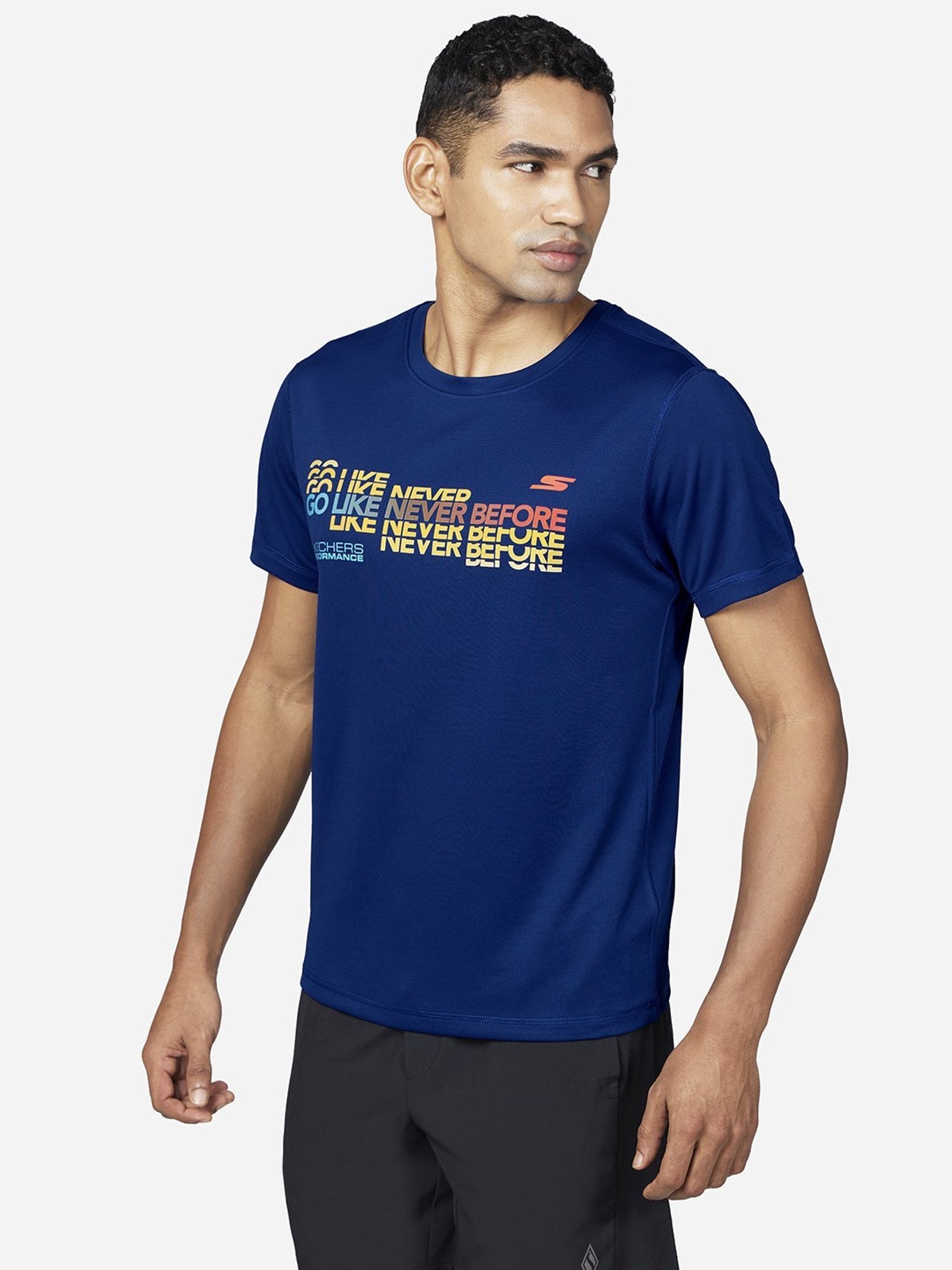 Skechers Blue Regular Fit T-Shirt