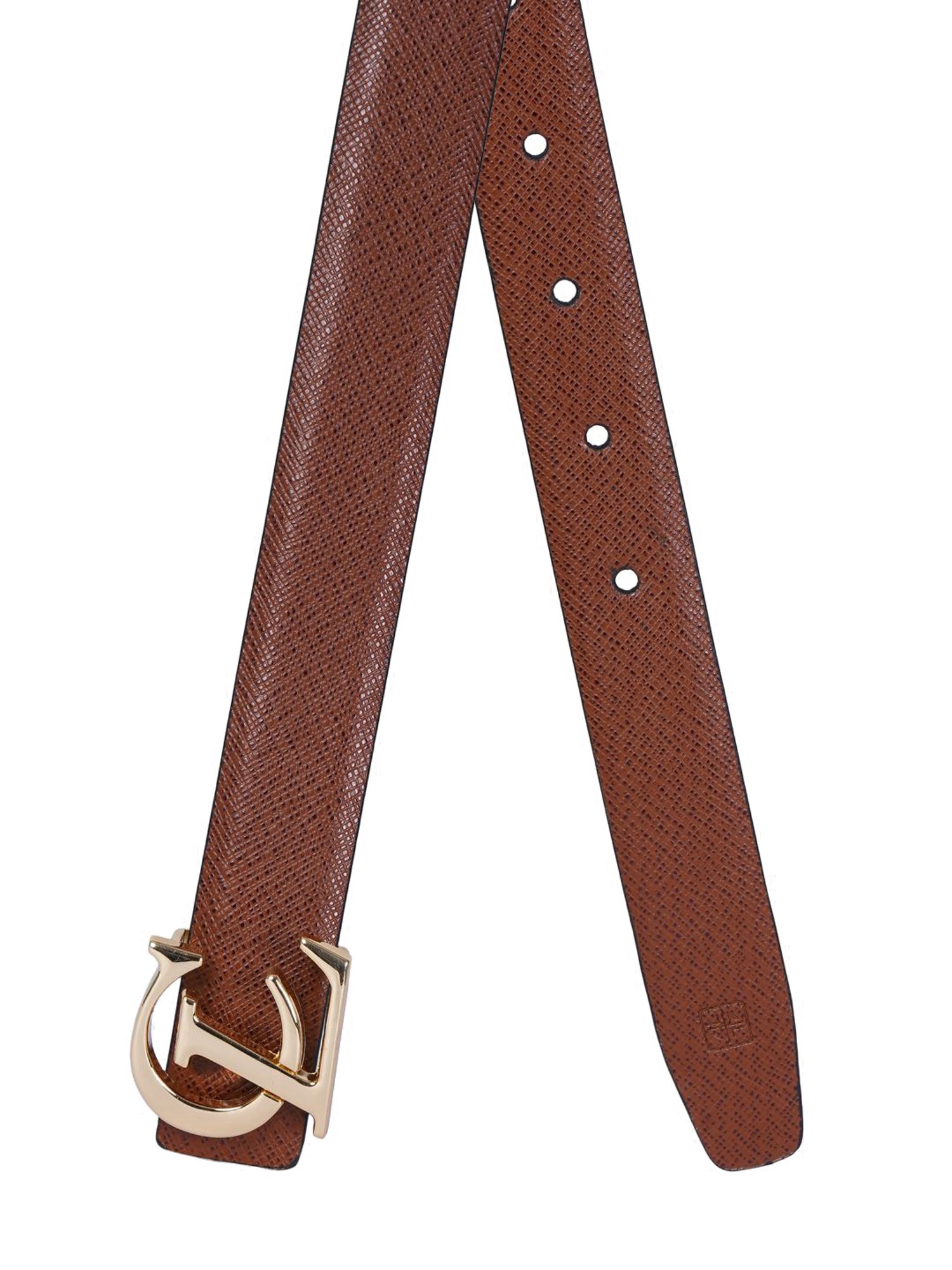 Carlton London Tan Textured Casual Belt for Women