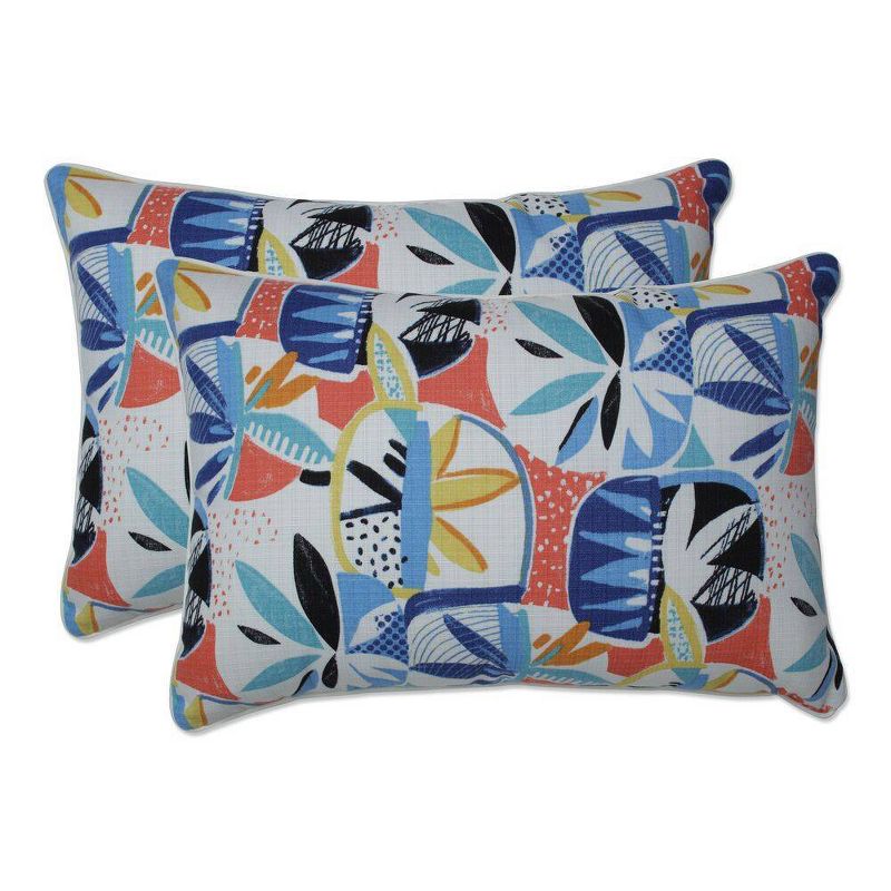 Outdoor/Indoor Bench Cushion Upbeat Disco Blue - Pillow Perfect