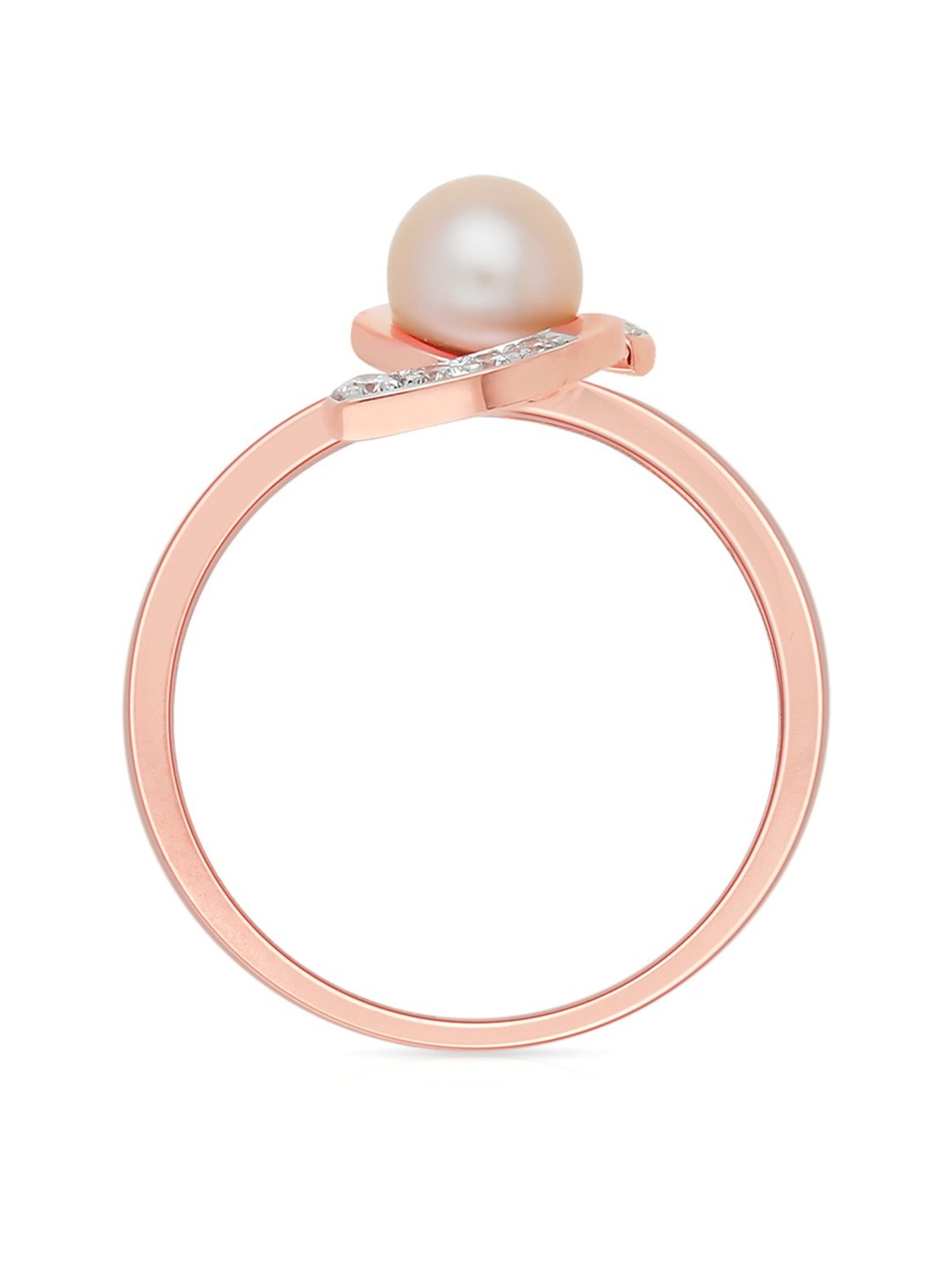 Malabar Gold and Diamonds 18k Rose Gold Diamond Ring