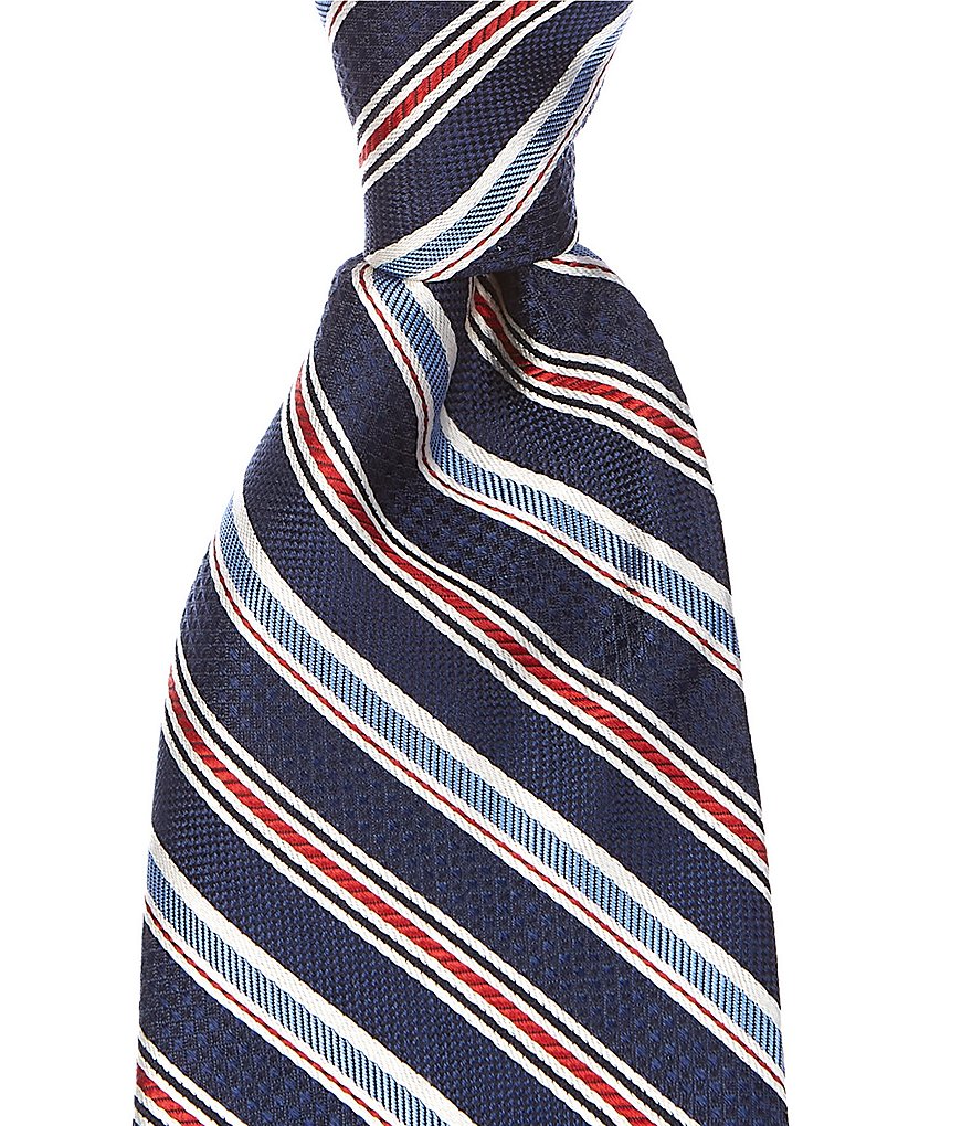 Cremieux Callahan Stripe Traditional 3 1/4#double; Silk Tie
