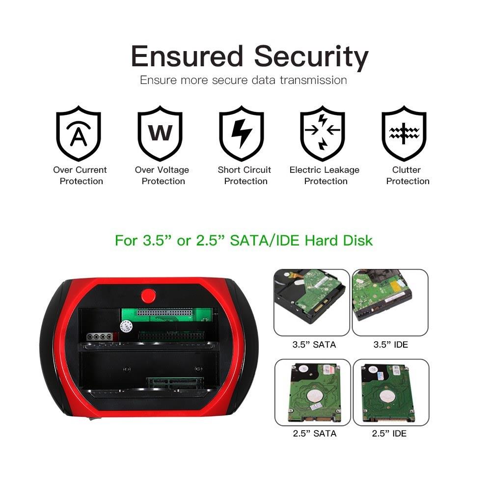 HDD Docking Station Dual Hard Disk Drive Docking Station Base