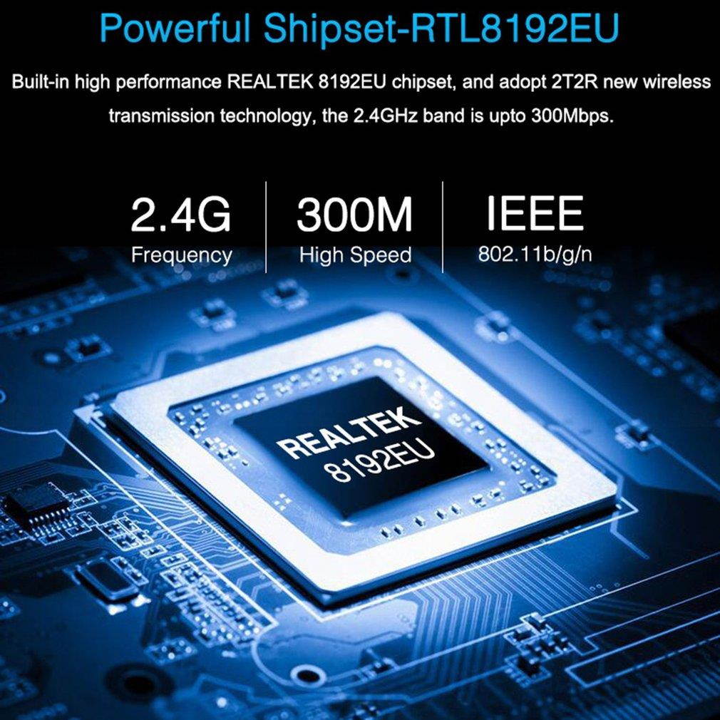 300Mbps USB WiFi Adapter 2.4Ghz 802.11 b/g/n Network Card High Speed USB2.0 Wireless Wifi Adapter for PC Computer