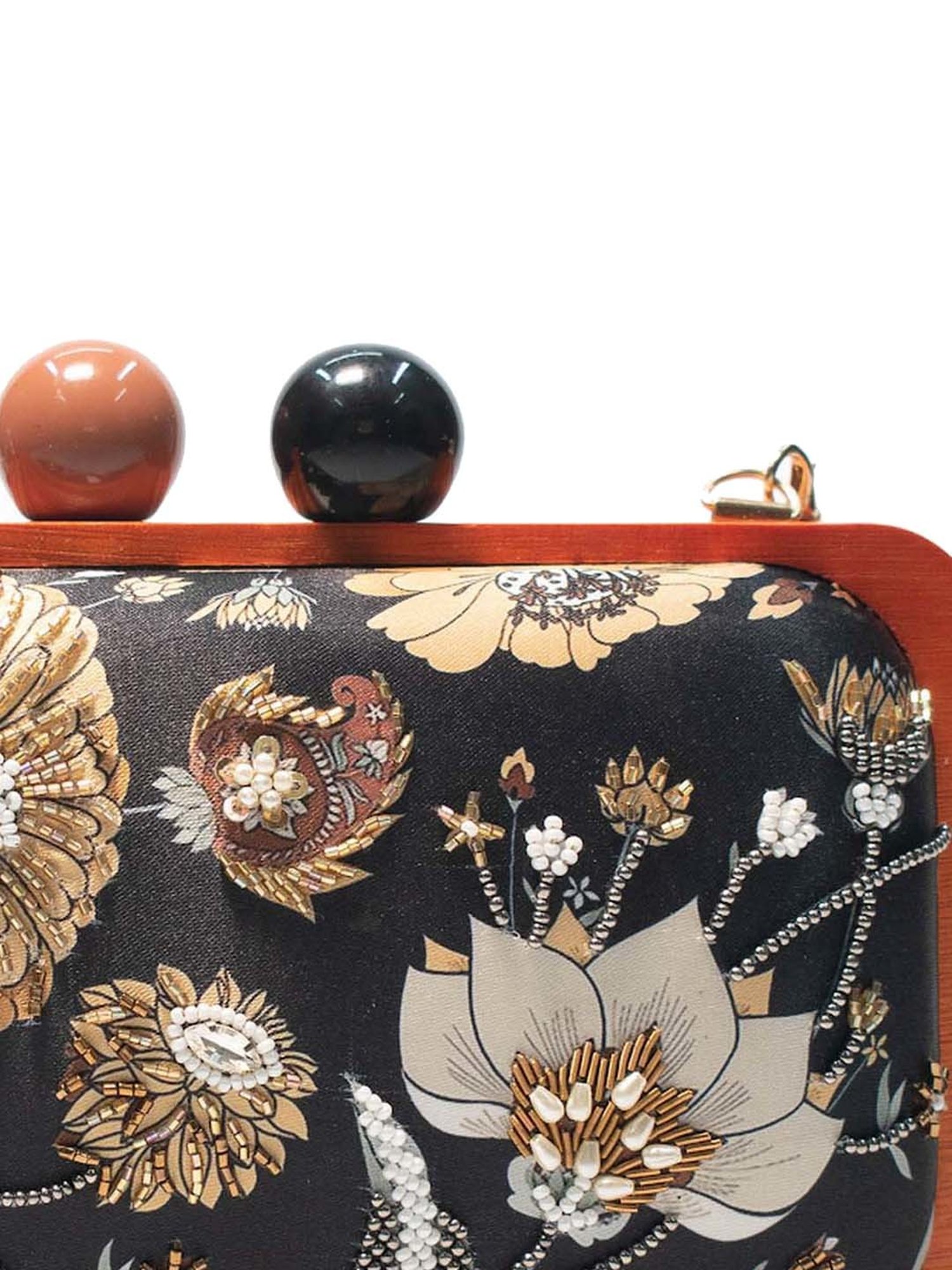 Sugarcrush Black Printed Clutch