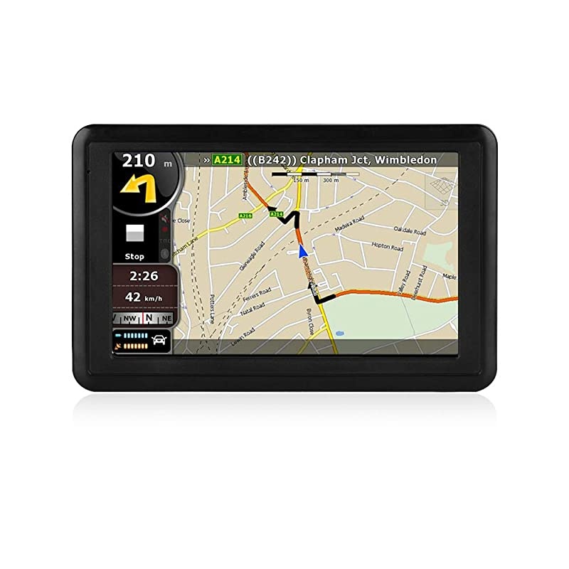 GPS Navigation System for Vhicles 5 inch HD Touch Screen, GPS Navigator Voice Traffic Warning Speed Limit Reminder, GPS Navigation System with 8GB Large Storage, Lifetime Maps Update for Free