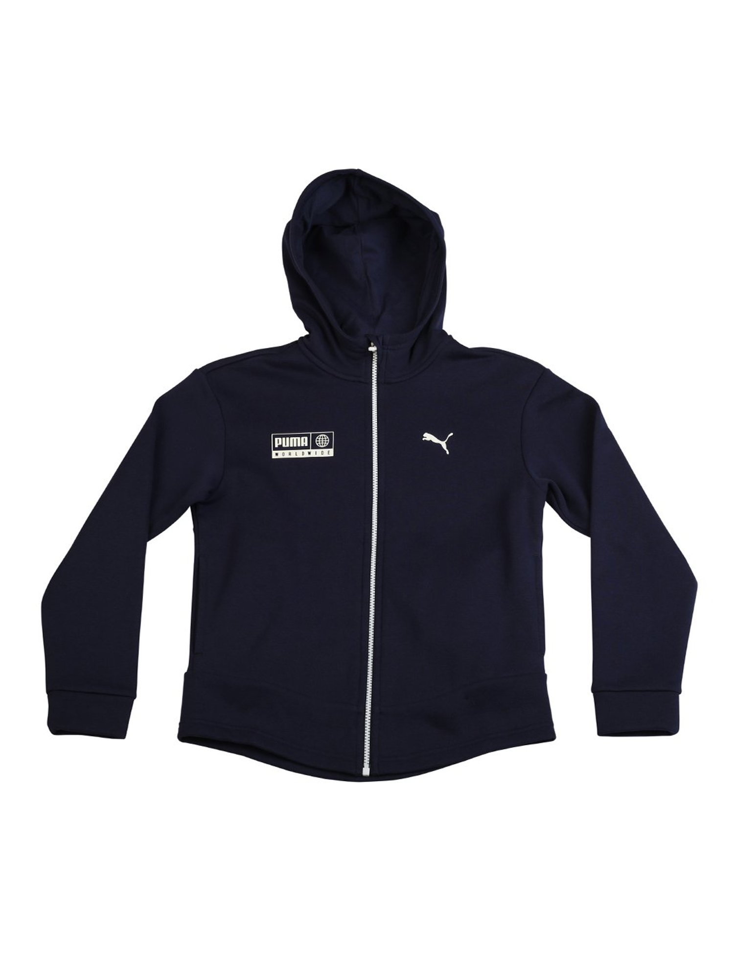 Puma Kids Alpha Navy Printed Jacket