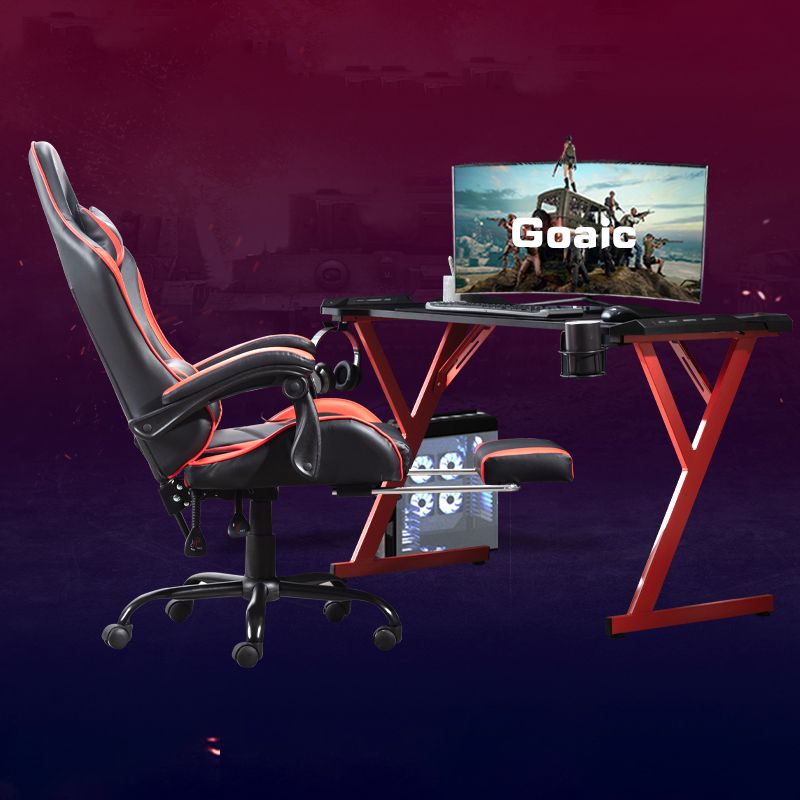 RESPAWN 3000 Gaming Computer Desk - Ergonomic Height Adjustable Gaming Desk, in Blue (RSP-3000-BLU)