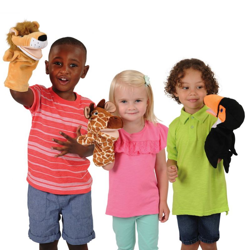 Kaplan Early Learning Safari Animal Puppets - Set of 6