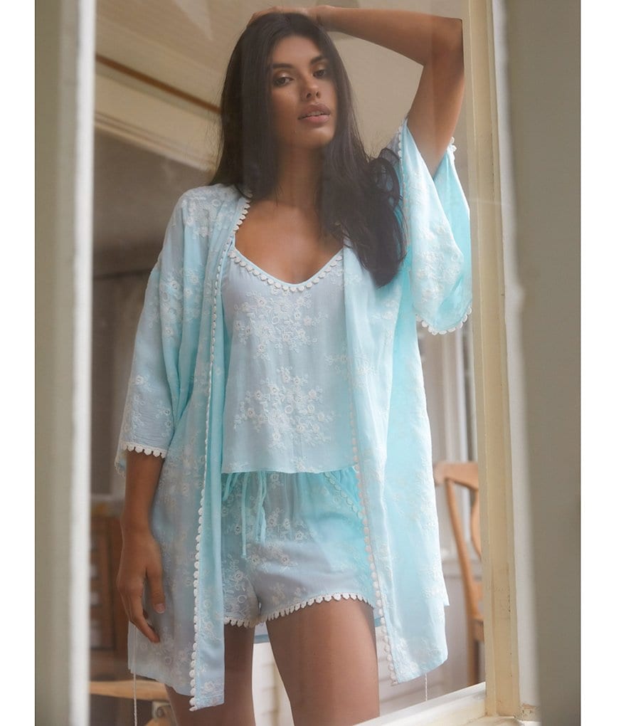 In Bloom by Jonquil Bird Song Embroidered Coordinating Pajama Set