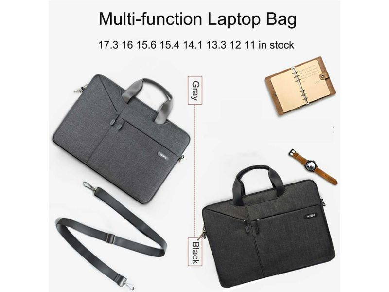 wiwu Laptop bag 17.3 inch Top-grade wate resistant Computer bag 17 Handbag Messenger Laptop sleeve Business briefcase with handle for Hp Dell Lenovo Notebooks