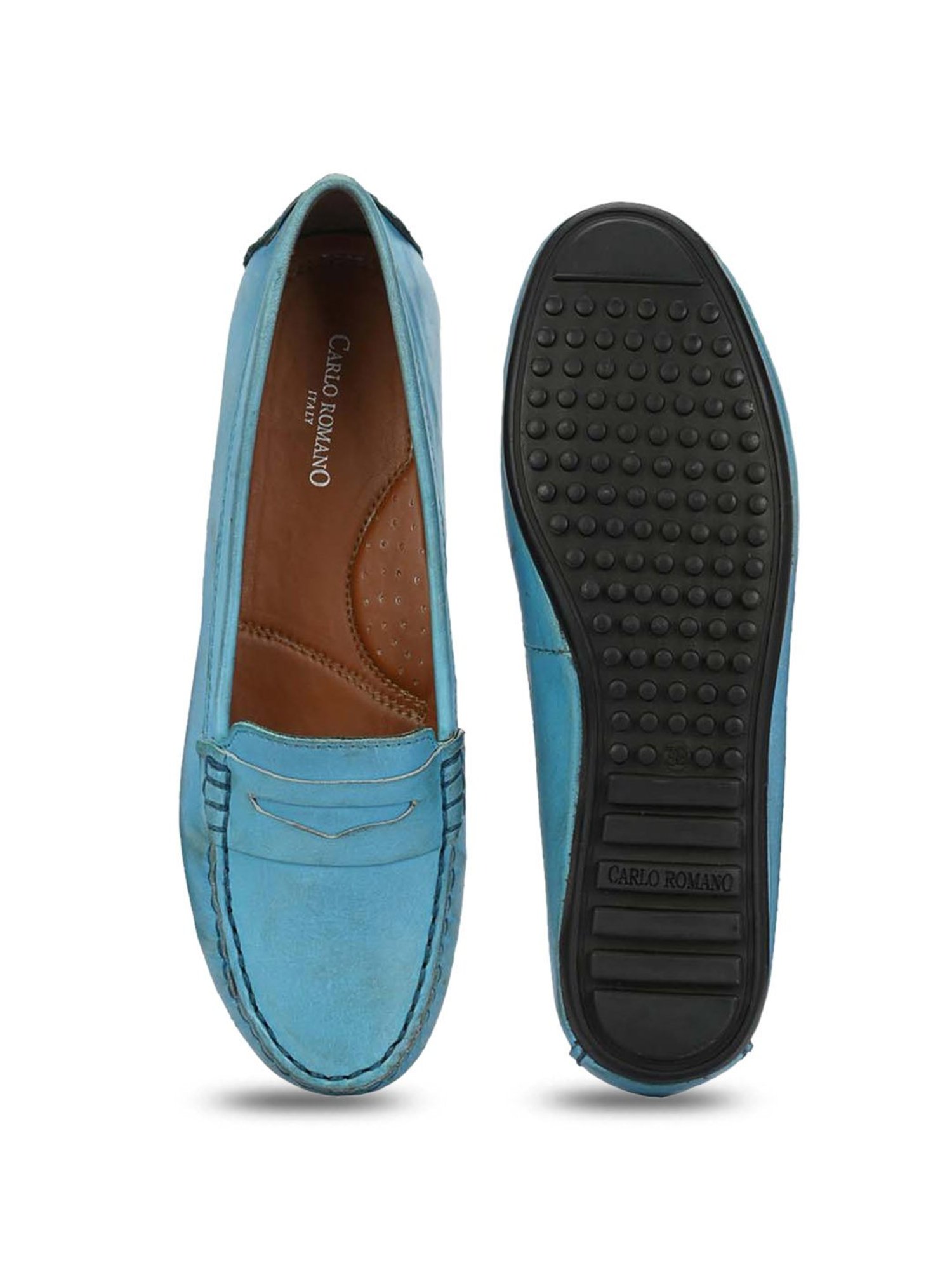 Carlo Romano Women's Sky Blue Casual Loafers
