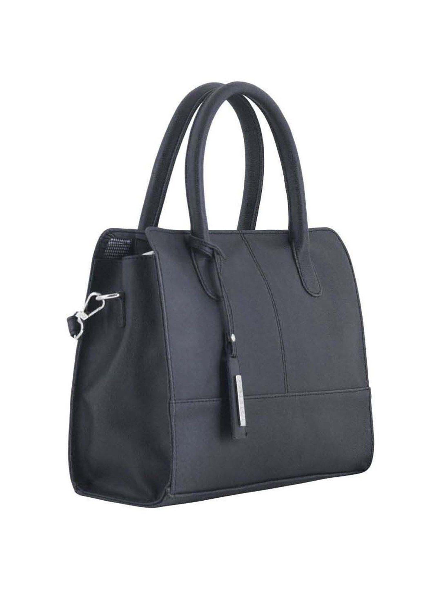 Toteteca Black Solid Medium Handbag