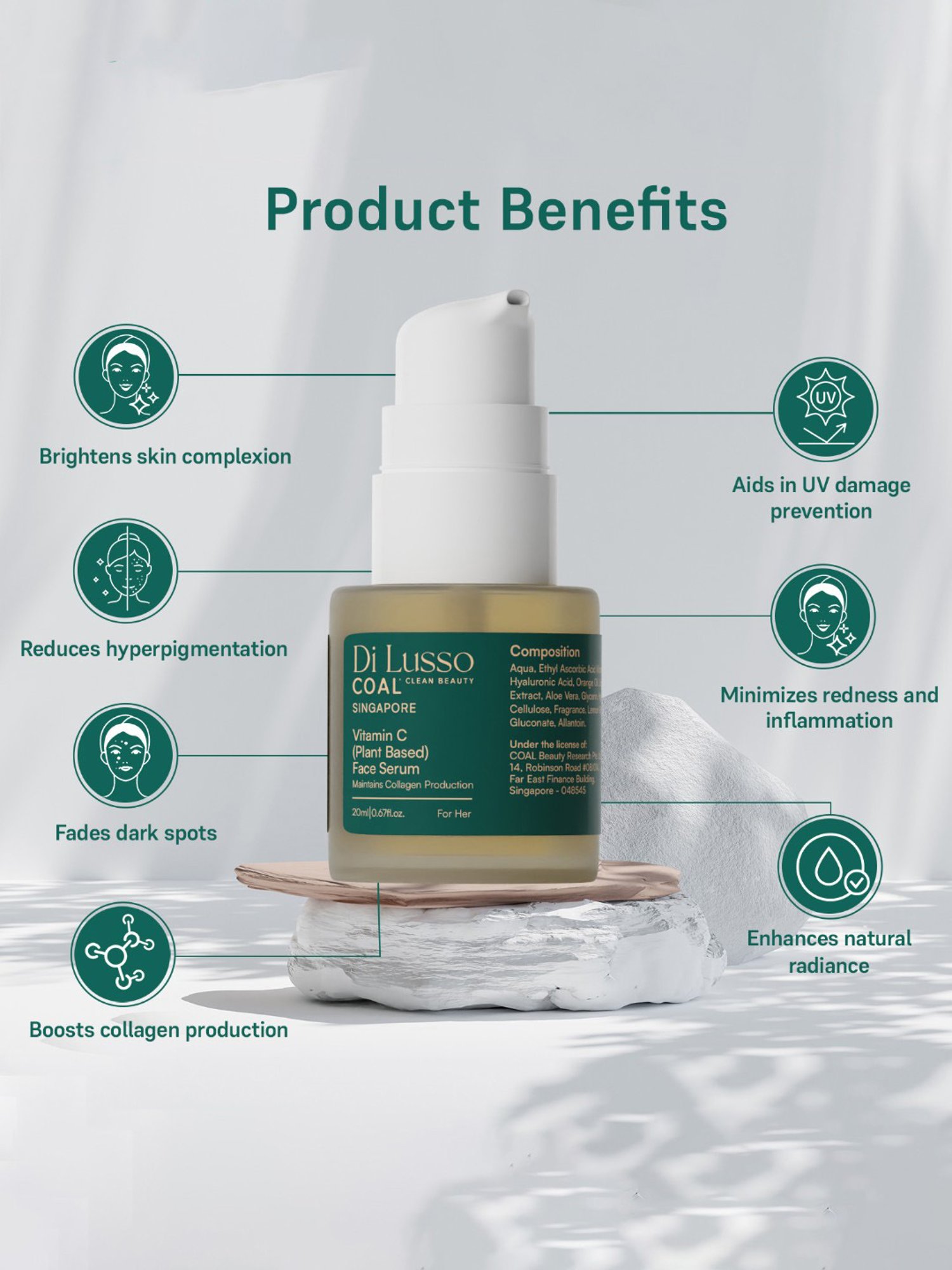 COAL Clean Beauty Vitamin C (Plant Based) Face Serum - 20 ml