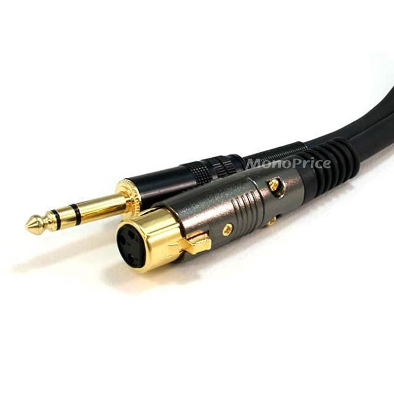 104771 15-Feet Premier Series XLR Female to 1/4-Inch TRS Male 16AWG Cable gold