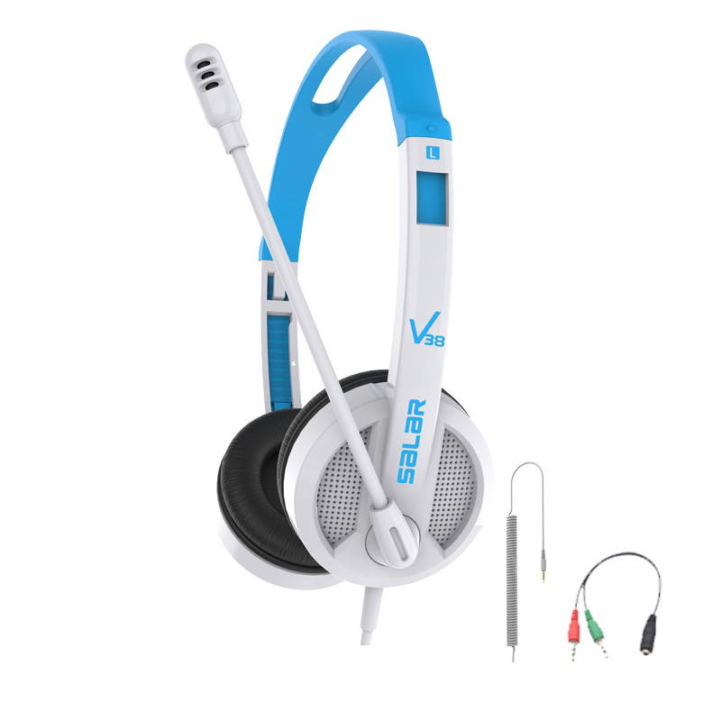 Over Ear Headphones Mic Noise Reduction 3.5MM Wired Headset