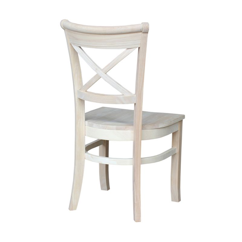 Set Of 2 Charlotte X Back Chair Unfinished - International Concepts