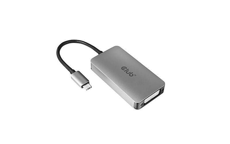 Club 3D DVI-D/USB-C Video Adapter - 1 x Type C Male USB - 1 x DVI-D (Dual-Link) Female Digital Video - 3840 x 2160 Supported