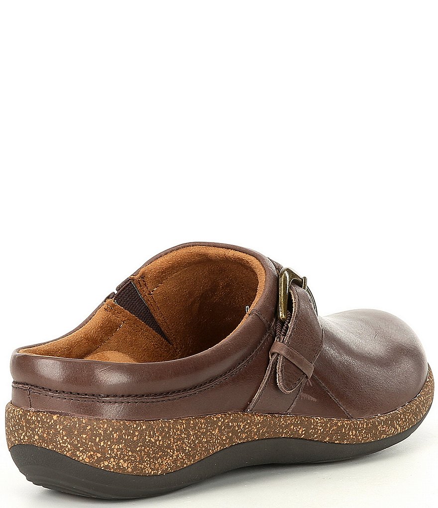 Aetrex Libby-Braided Strap Detail Clogs
