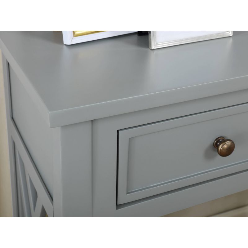 32" Middlebury Wood Console Table with Drawer and Shelf Gray - Alaterre Furniture