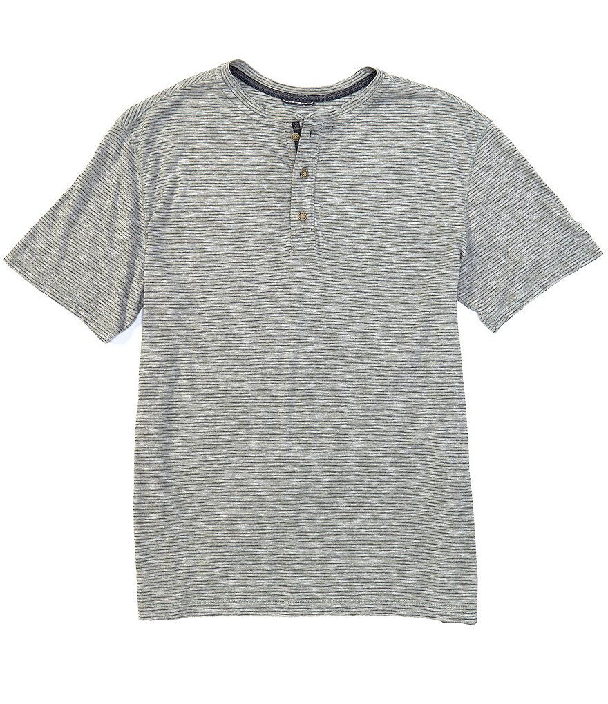 Solaris Short-Sleeve Striated Yarn Henley