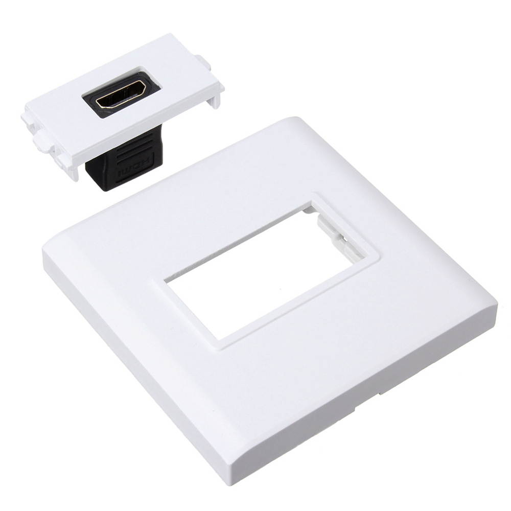 HD Female Media Wall Plate Mount Faceplate Socket  Panel Cover Coupler Outlet Extender with Screws For 1080p HDTV