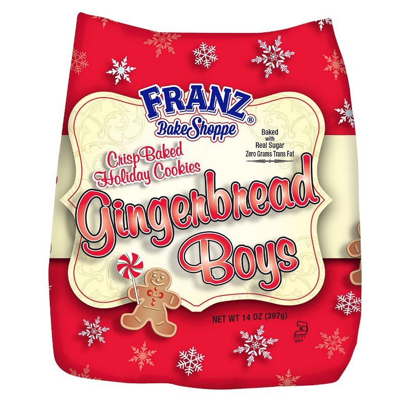Franz Bake Shoppe Gingerbread Boys Crisp Baked Holiday Cookies - 14oz