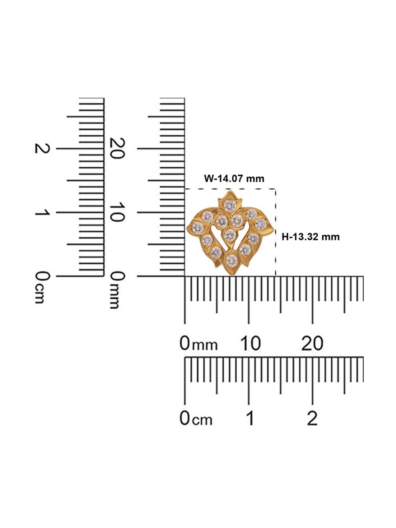 CKC 22k Gold & Diamond Earrings for Women