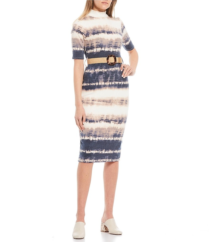 June & Hudson Tie-dye Midi Dress