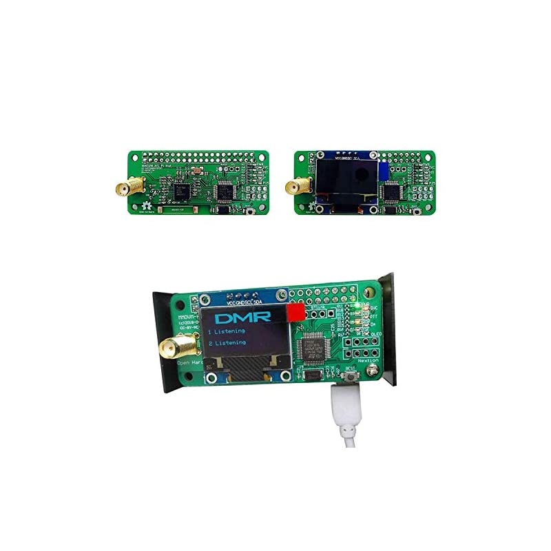 MMDVM Hotspot Spot Radio Station+ Antenna+OLED Display+ Black Case + Raspberry Pi-Zero W Support P25 DMR YSF D-Star UHF Expansion Board WiFi Digital Voice Modem