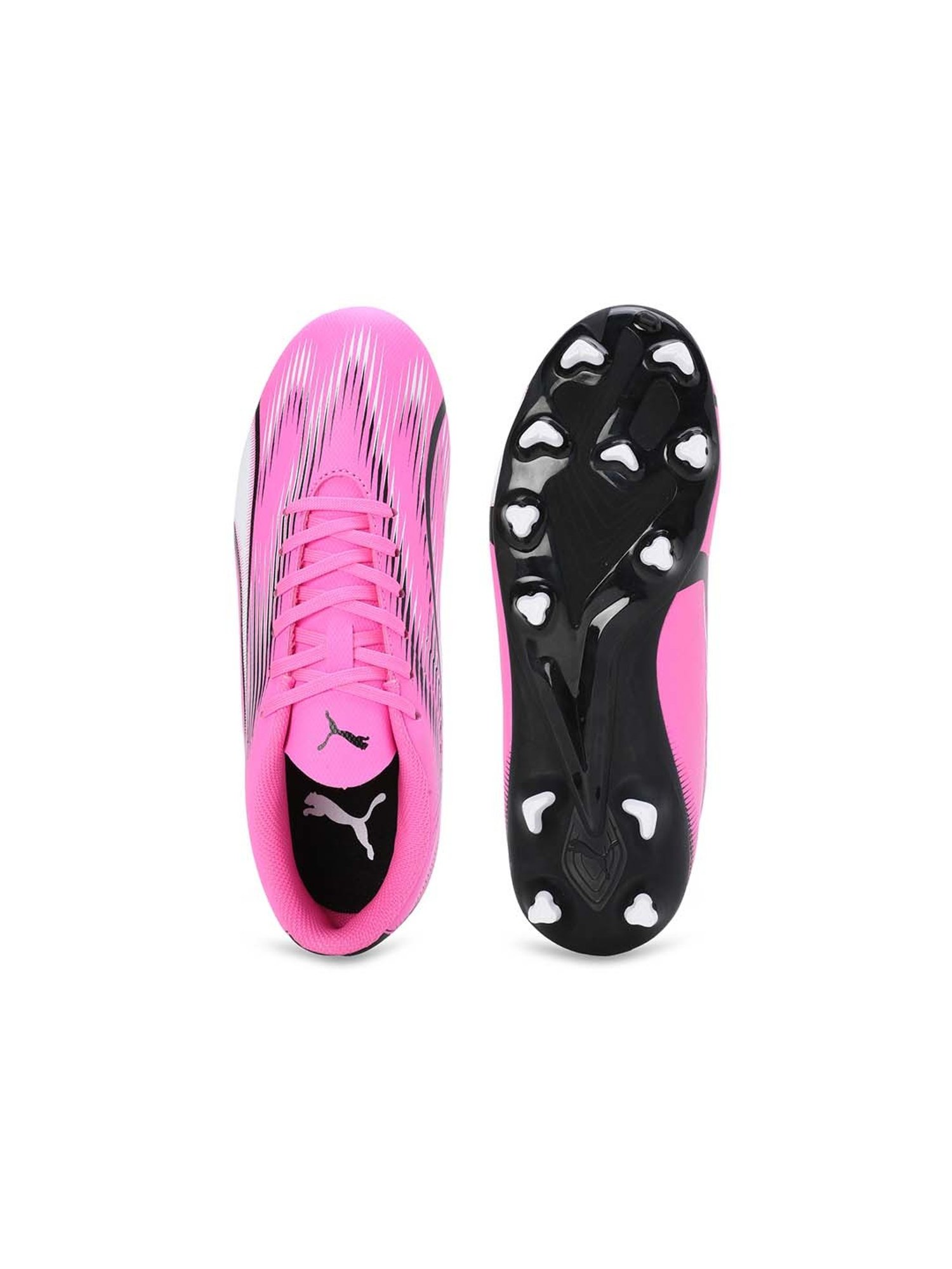 Puma Kids ULTRA PLAY FG/AG Poison Pink & White Football Shoes