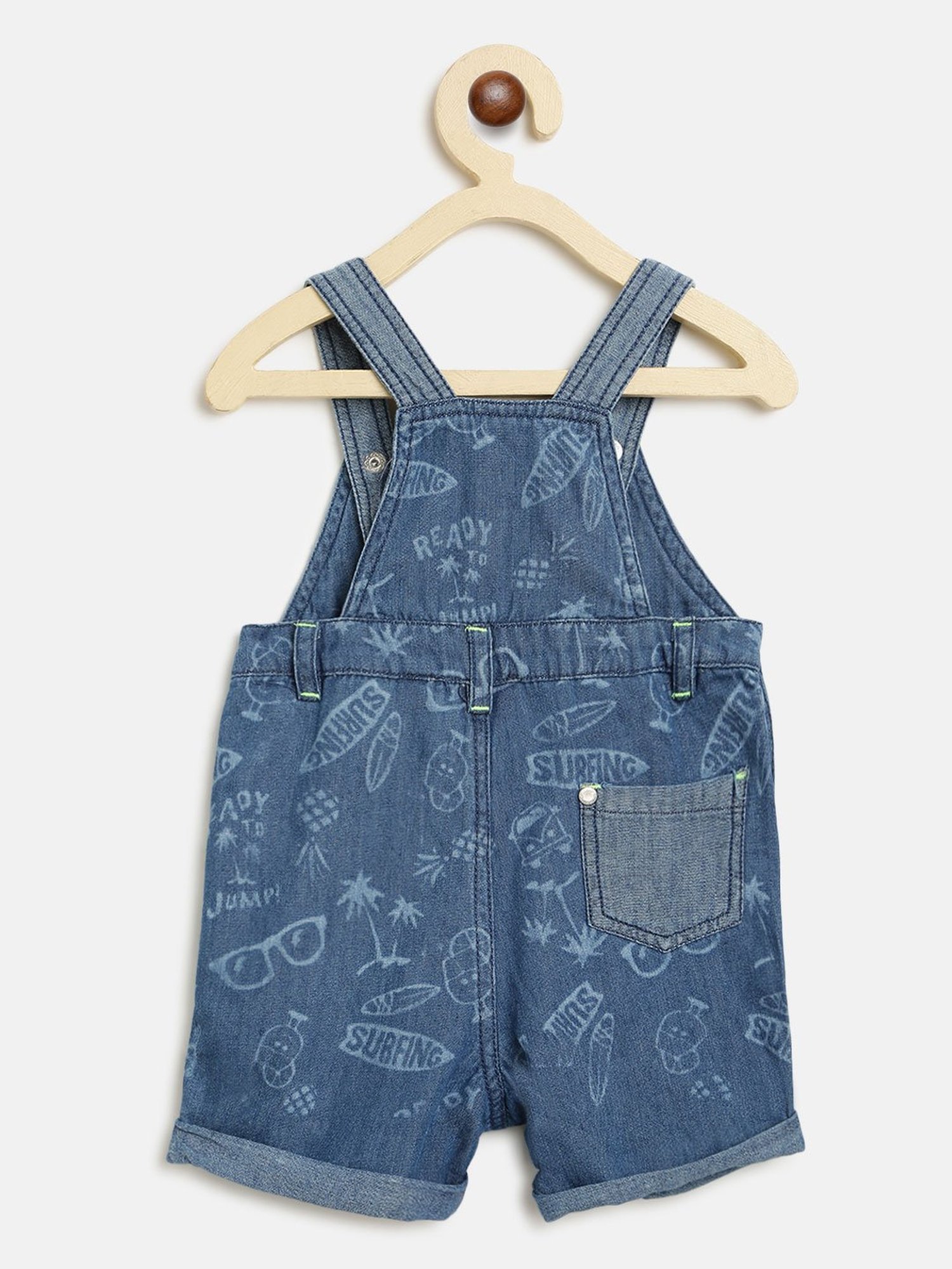 Chicco Kids Blue Printed Dungaree
