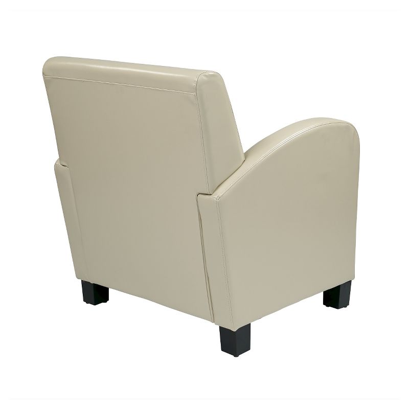 Eco Leather Club Chair Cream/Espresso - OSP Home Furnishings