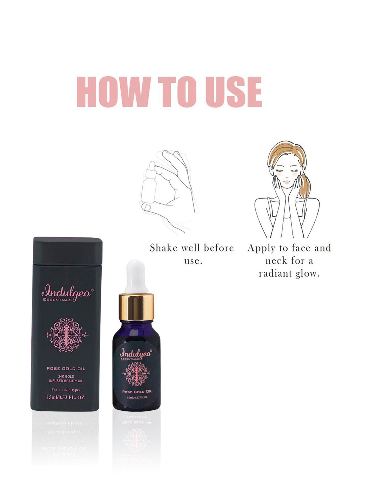 Indulgeo Essentials Rose Gold Beauty Oil - 15 ml