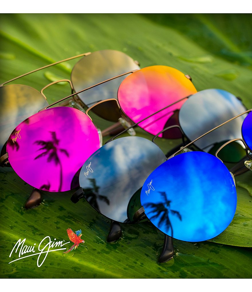 Maui Jim Pele's Hair PolarizedPlus2&reg; Round Aviator 53mm Sunglasses