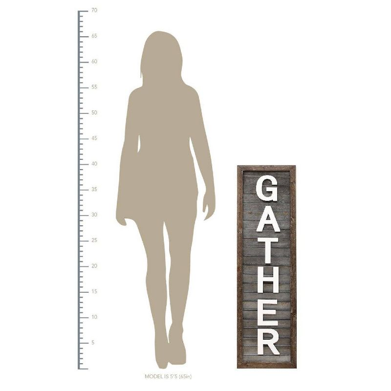 11.81" x 39.73" "Gather" Wall Panel Gray/White - Stratton Home Décor