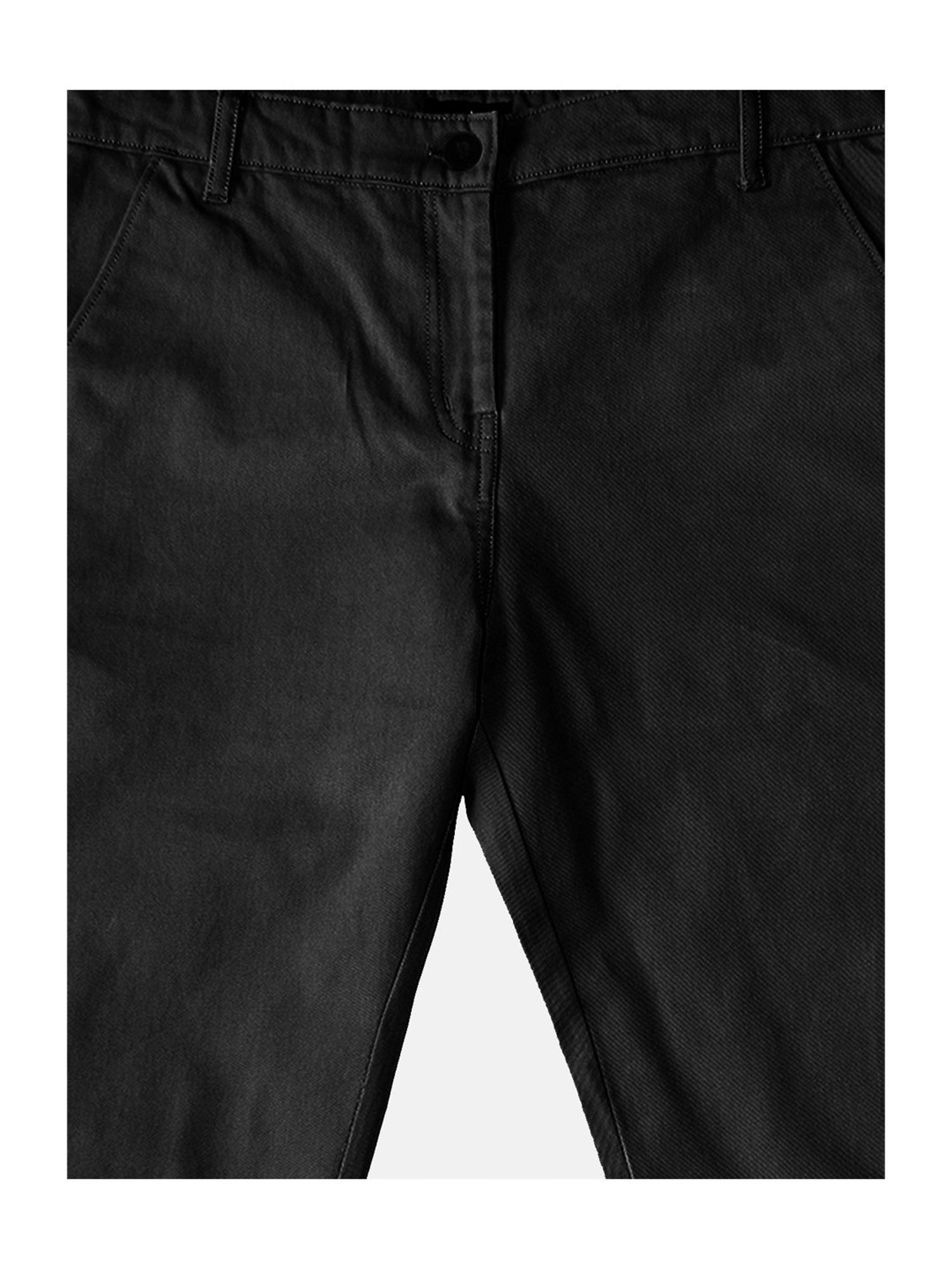 Kiddopanti Boys Black Solid Pants