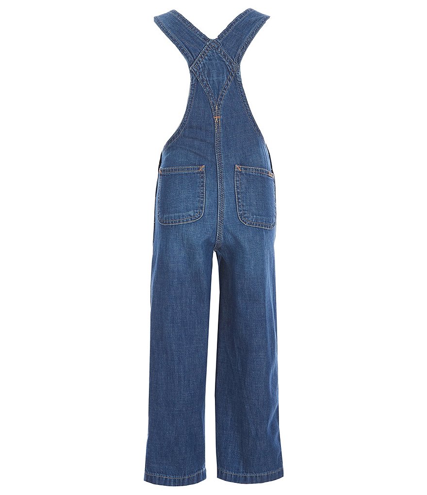 Rare Editions Little Girls 4-6X Printed Chiffon Jumpsuit & Denim Vest Set