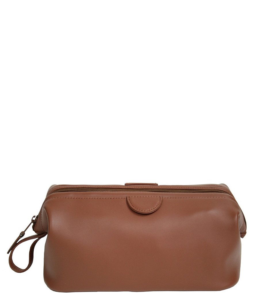 ROYCE New York Leather Deluxe Toiletry Bag