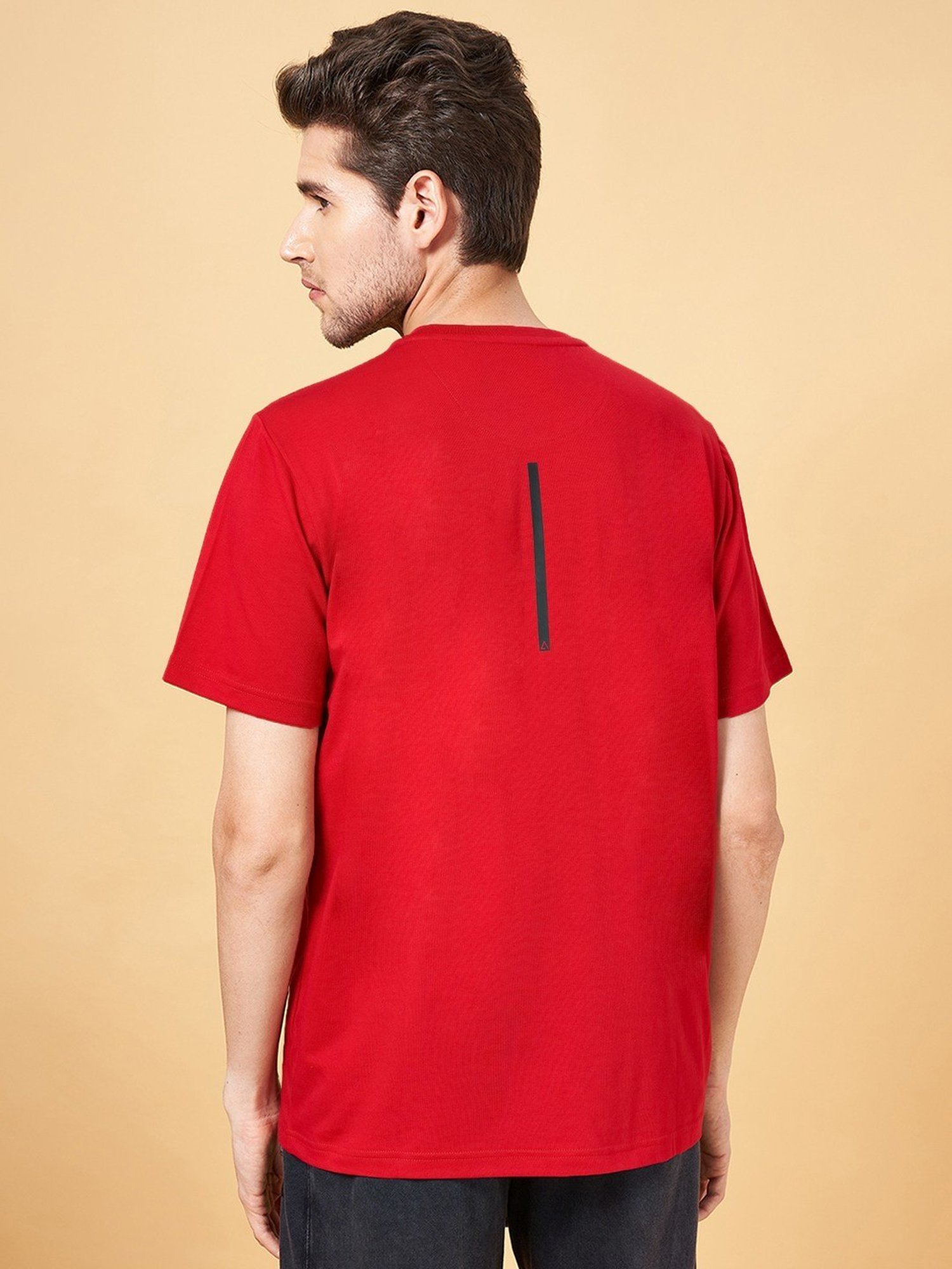 Street 808 By Pantaloons Red Cotton Regular Fit Printed T-Shirt